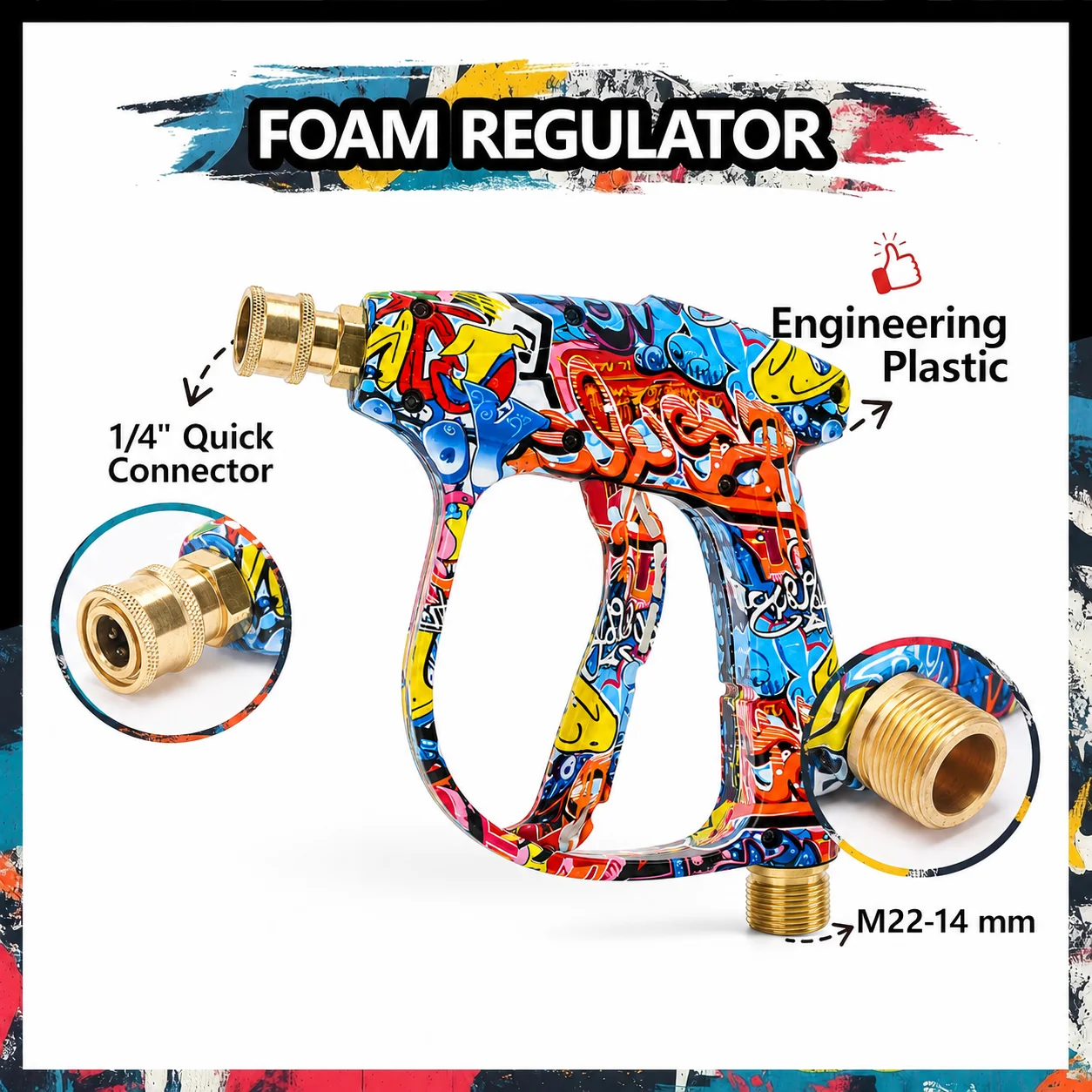 Multi-Angle High Pressure Aluminum Spray Gun, 1/4