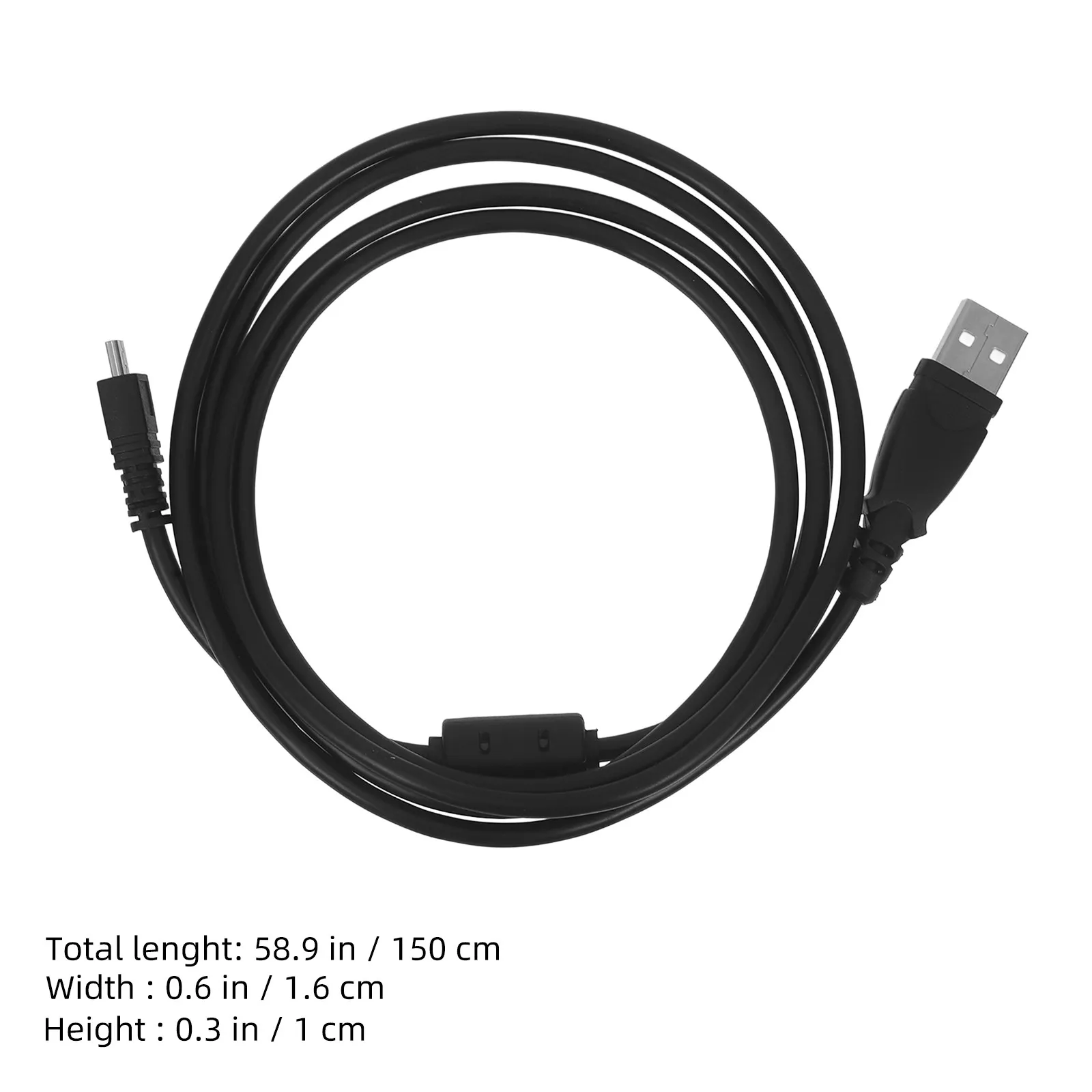 2Pcs Mini USB Cable 1.5m Extended Reach for Navigation System Data Sync Charging Stable Anti-Interference Stylish