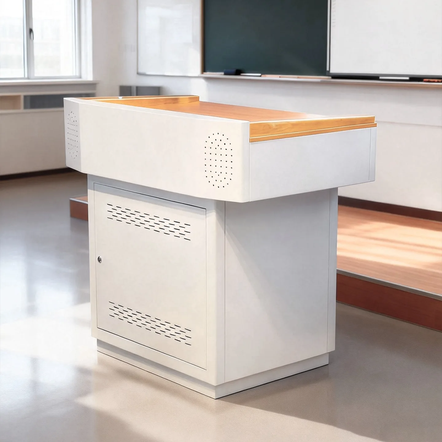 Steel podium Multifunctional audio-visual teaching podium Multimedia podium Small center console School teaching Reading room