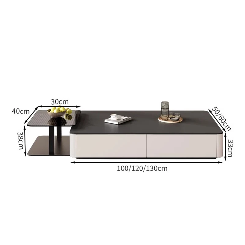 Modern Decor Coffee Table Storage Luxury Square Simple Coffee Table Nordic Design Mesa De Centro Sala Living Room Furniture