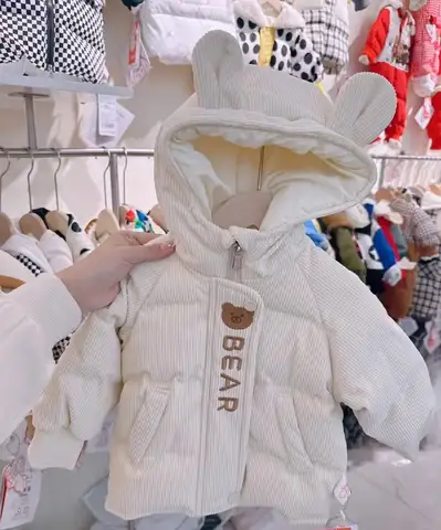 어린이 만화 면 재킷, 소년 소녀 후드 면 재킷, 유아 면 코트, 가을 겨울, 신상