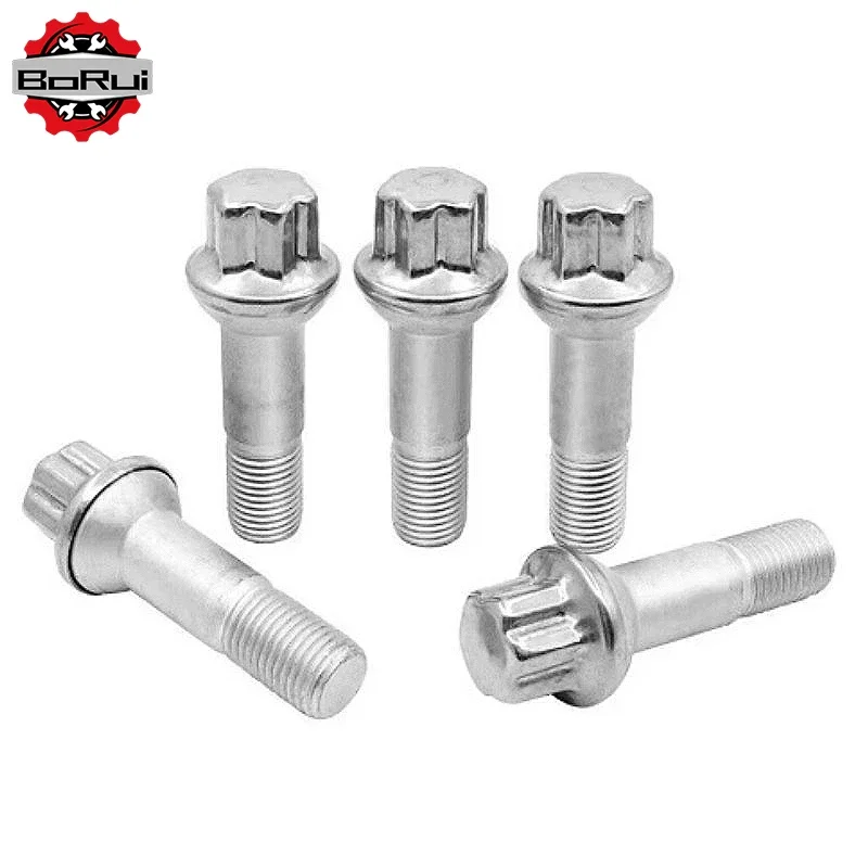 4PCS/5PCS 0009905407 0009901807 Steel Wheel Lug Bolt Nuts For Mercedes-Benz ML350 S500 GLK350 S550 CL500 GL450