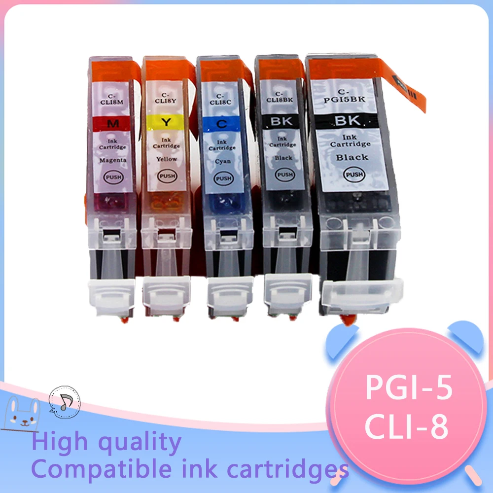 Cartuchos de tinta compatibles PGI-5, CLI-8, PGI5, CLI8, para Canon PIXMA iP4200, iP4300, iP4500, MP500, iP5200, MP530, MP600, MP610, MP800