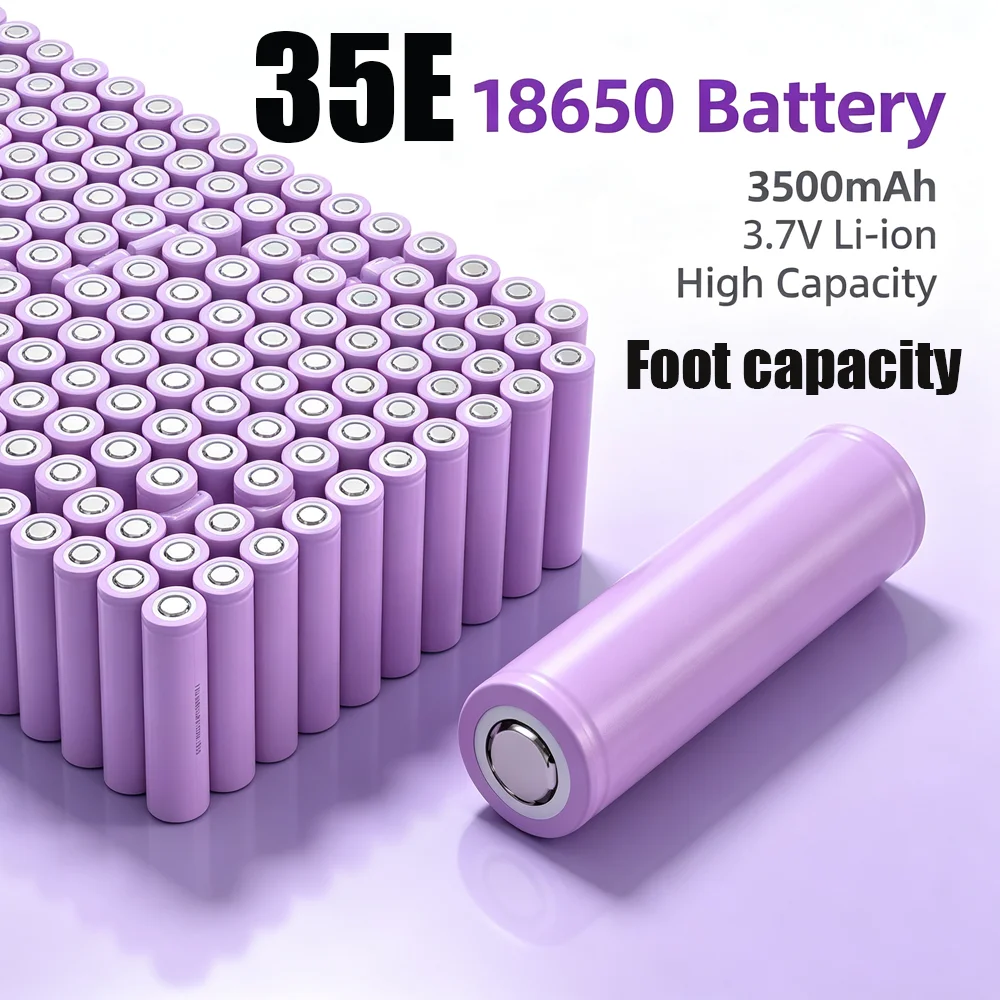 2-100pcs Original INR18650 3.7V 35E 3500mAh Rechargeable Lithium Ion Battery 18650 Cell For Electric Scooter E-Bicycle Storage