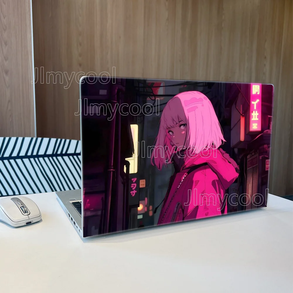 2 Pack Anime Cool Girl Pattern Laptop Art Decal Case Universal Laptop Skin Sticker for Laptop Refrigerator Decor Decal StickerS