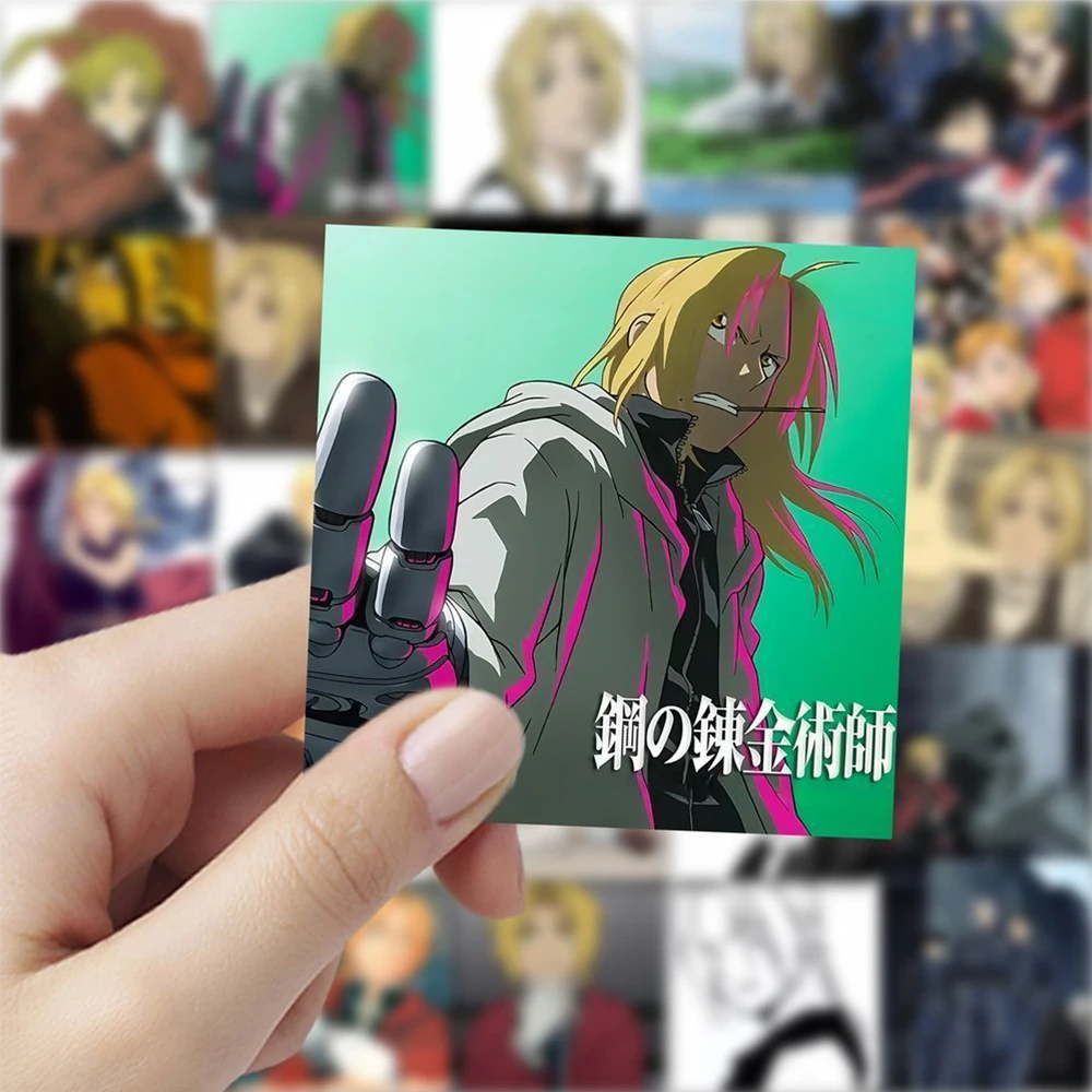 10/30/59 Uds. Pegatinas de Anime Edward Elric Fullmetal Alchemist pegatina de dibujos animados portátil monopatín maleta teléfono personajes calcomanías