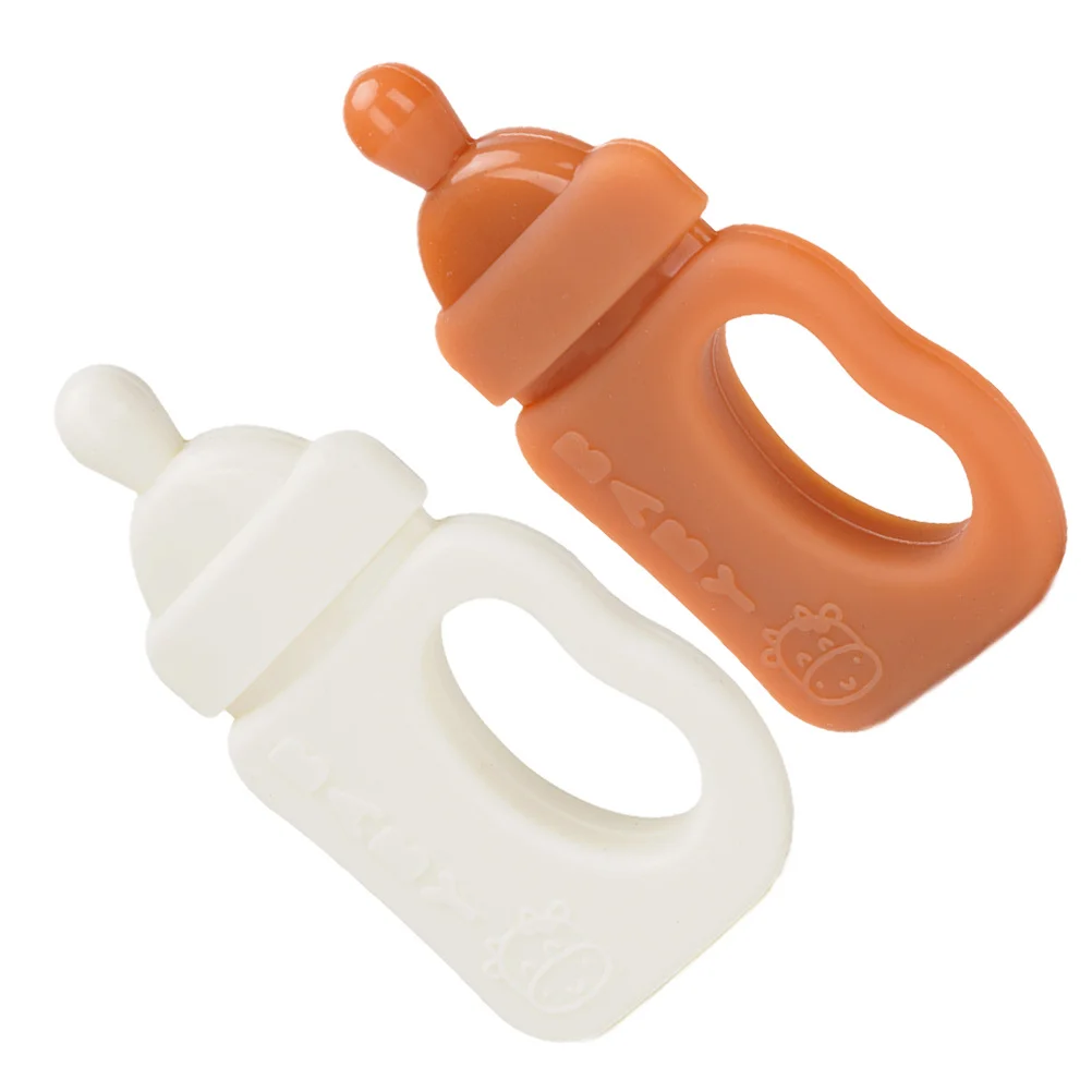 

2pcs Silicone Baby Teether For 6-12 Months 0-6 Months Newborn Infant Teethers Soothing Gum Chew Sensory Toddler