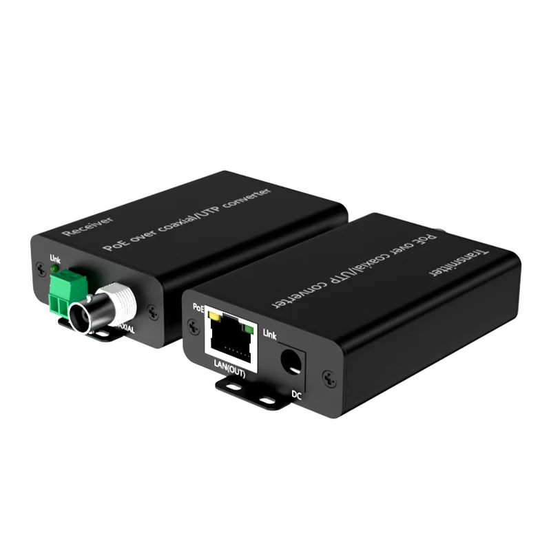 

Коаксиальный удлинитель сетевой POE Коаксиальный преобразователь EOC+POE Коаксиальная передача витой пары на 500метров