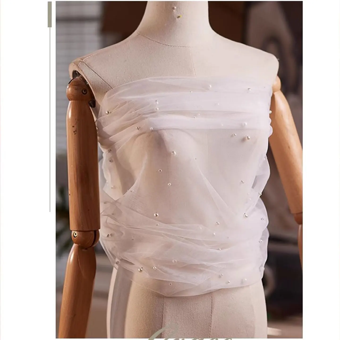 Mingli Tengda Handmade Pearl Shawl Design with Sense Bridal Chest Wrapping Accessories High-end Elegant Women's Accessories