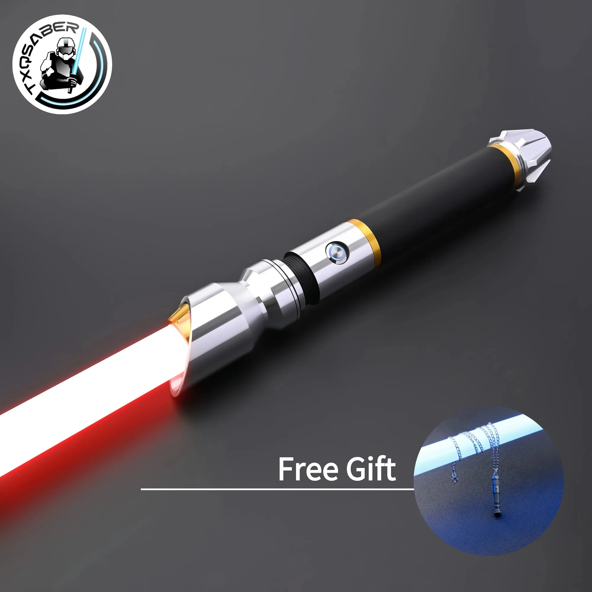 TXQSABER Lotus-A Design RGB NEO PIXEL Proffie Combat Lightsaber Gift Smooth Swing Blaster Metal Toys Cosplay Luminous Kids