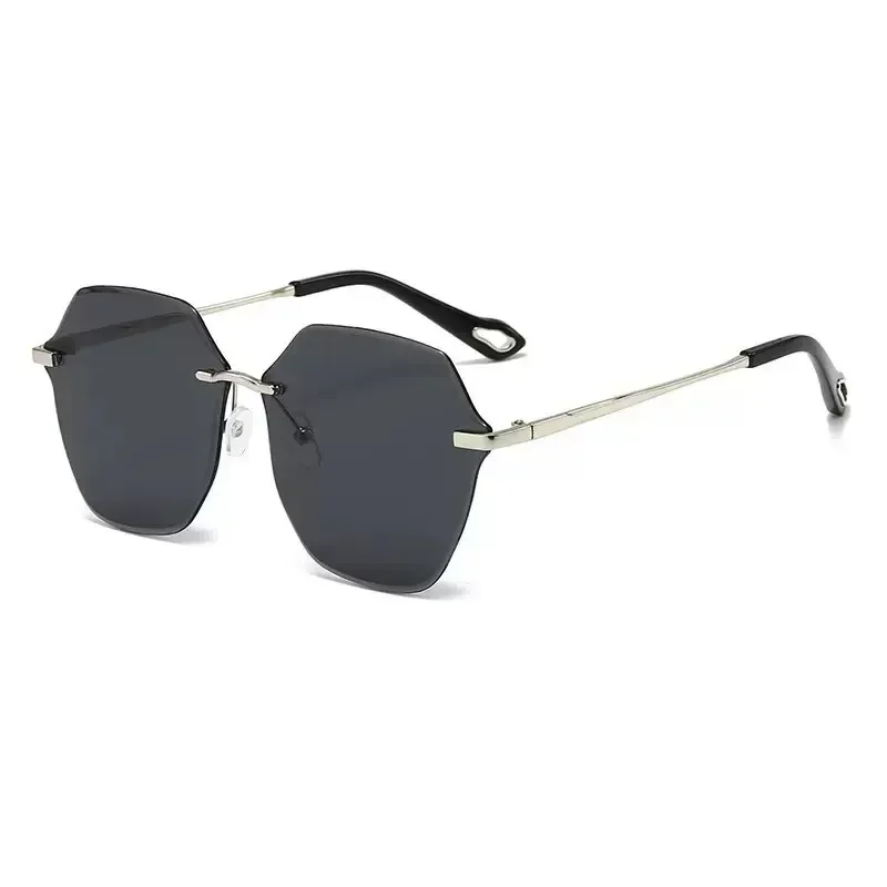 Men Women Fashion Trend Sunglasses Fashion Retro Rimless Sunglasses New Gradient Color Outdoor Driving Travel Glasses