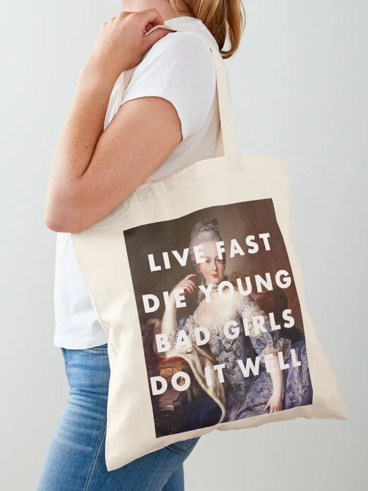 LIVE FAST DIE YOUNG BAD GIRLS DO IT WELL Tote Bag Cloth bags cute pouch bag canvas tote bag bags woman 2025