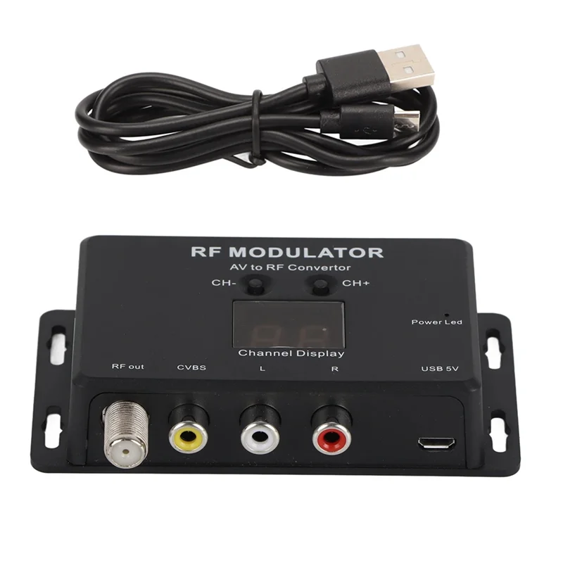 

B63B-RF Модулятор Профессиональный PAL NTSC 21-канальный преобразователь AV в RF для телеприставки DVR DVD