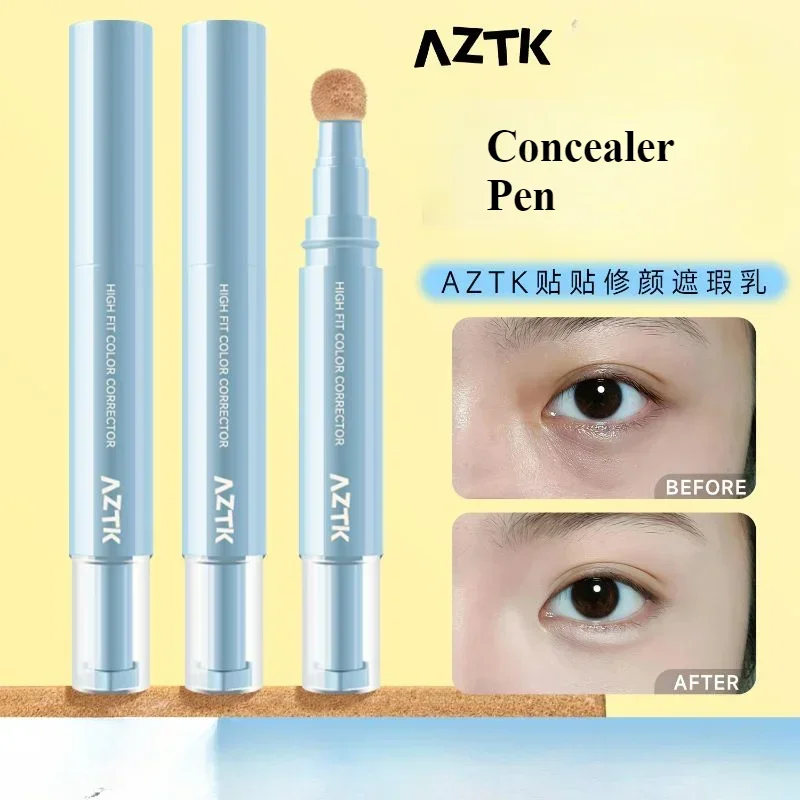 Aztk Concealer Pen Foundation Duurzame Hydraterende Gezichtsconcealer Stick Wijzigen Huidskleur Cover Acne Vlekken Donkere Kringen Make-Up