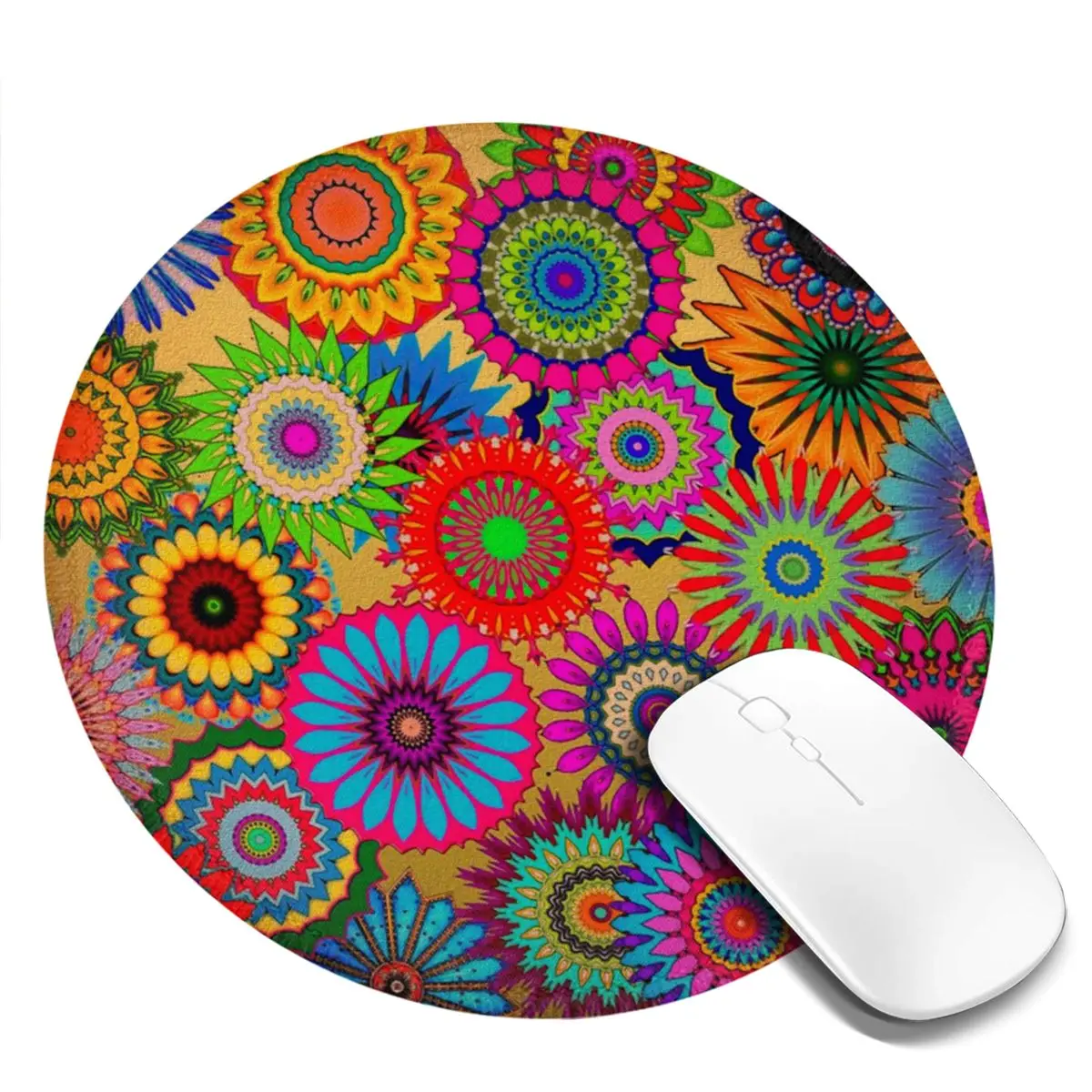 Colorful Mandala Mouse Pad Retro Bohemian Print Rubber Mousepad For Laptop PC MacBook Anti-Slip Fashion High Quality Mouse Mats