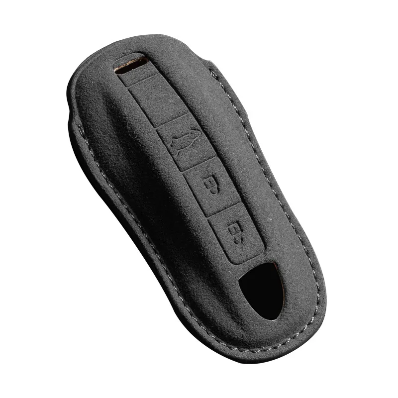 

Suede 3D Key Fob KeyCase for Porsche Panamera/Cayenne/Macan/911, Premium Soft Protective KeyCover with Keychain Keybag