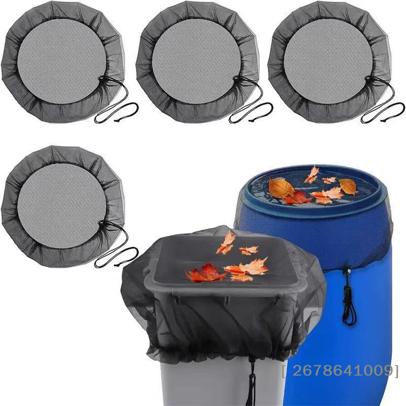 ⚑Rain Mesh Cover For Water Buckets Mosquito Proof Mesh Protective Cover Lid With Drawstring