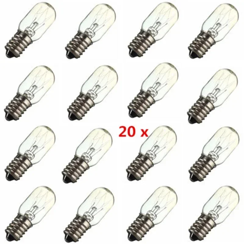 Lâmpada de Filamento Edison, E14, 15W, AC 220V-240V, Retro, Vintage, Incandescente, Decoração da lâmpada, 20Pcs