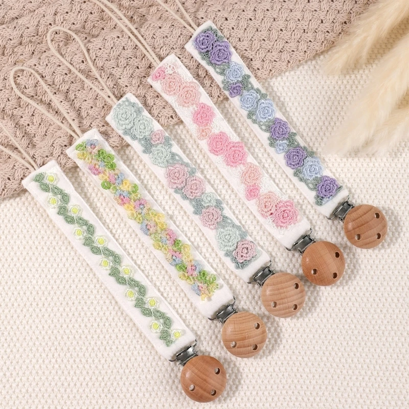 

J15U Baby Pacifier Holder Clip Chain Teething Toy Strap Lanyard Fall Prevention