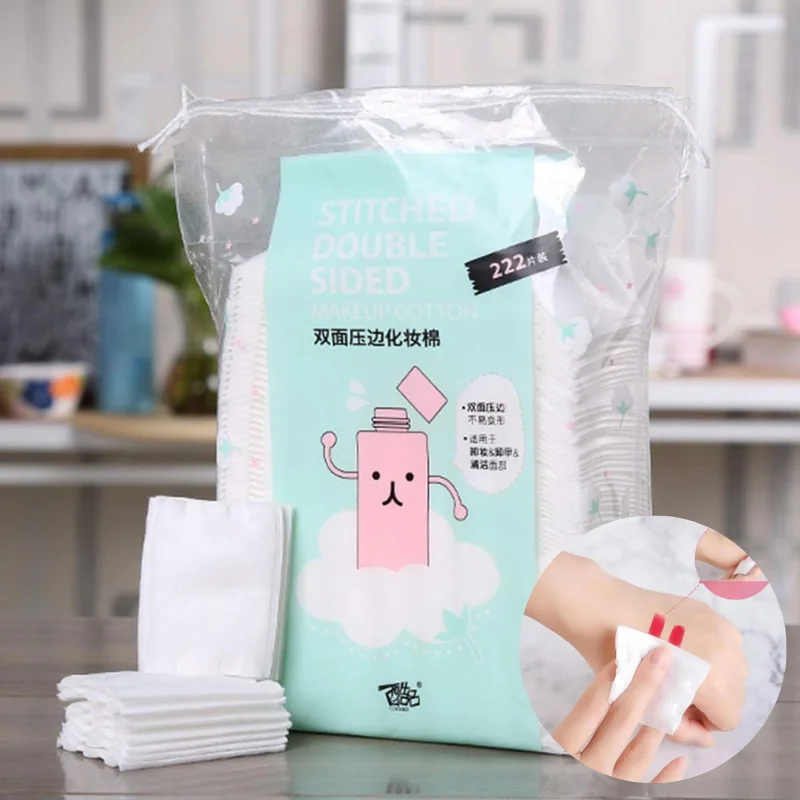 50/100/222PCS 일회용 메이크업 코튼 와이프 부드러운 메이크업 리무버 페이셜 클렌징 페이퍼 와이프 고품질 화장품 패드
