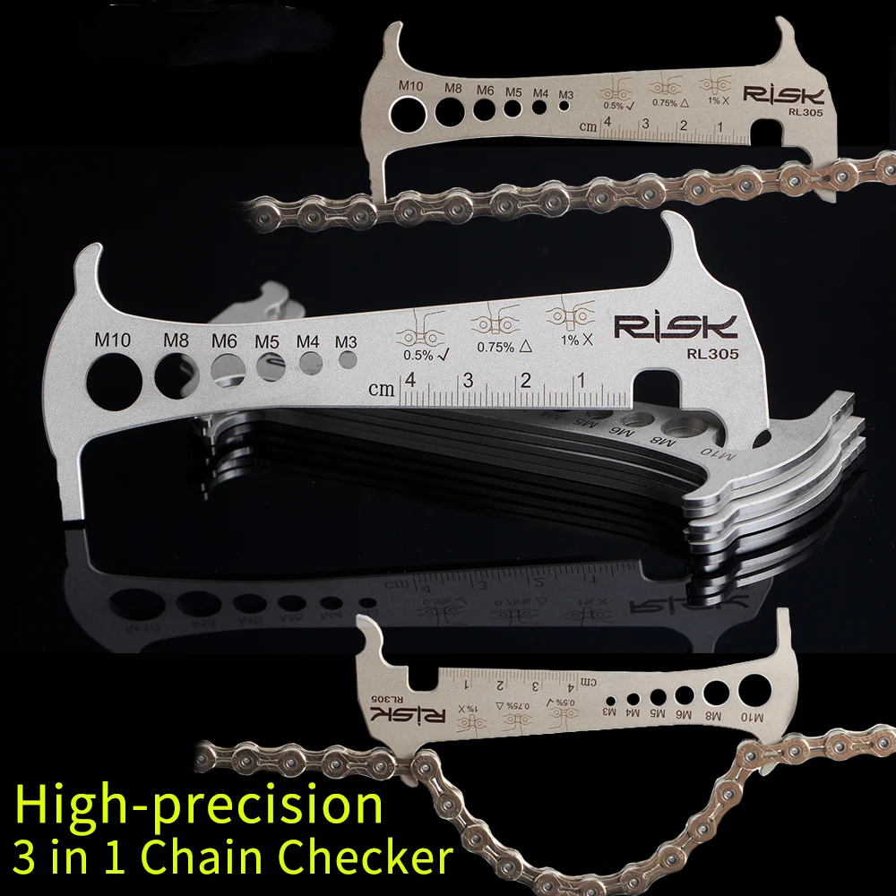 Mountain Bike Chain Measurement Chain Caliper Portable and Compact Hook Bike Chain Wear Detection Tool
