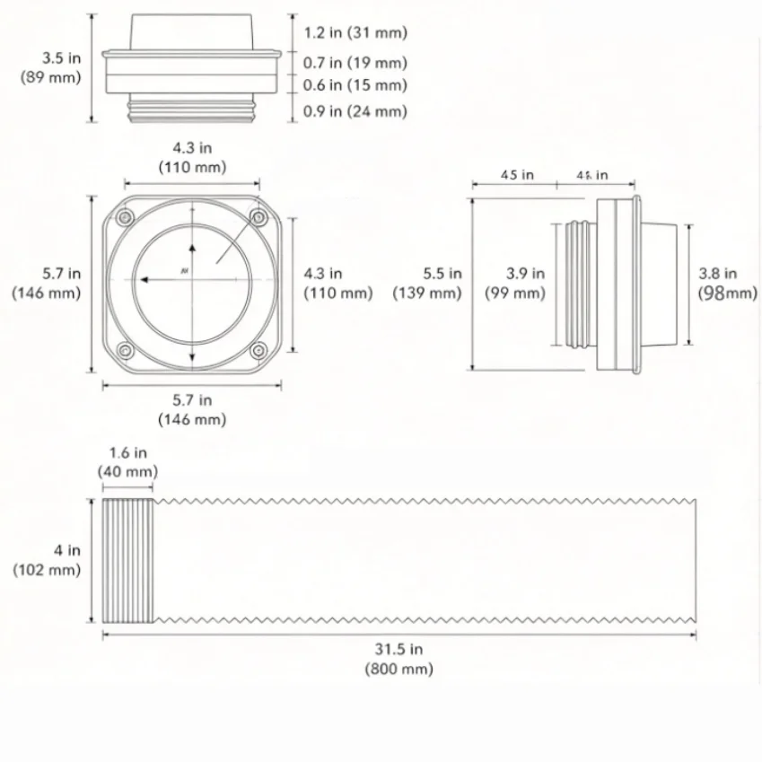 4in Magnetic Dryer Vent Connector Kit Stainless Steel Quick Connect Coupler with Aluminum Foil Hose and Reducer