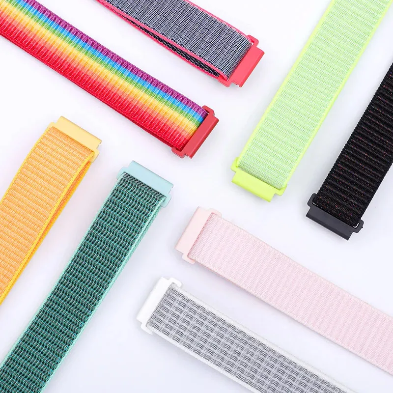 

Поп-браслет для Samsung Galaxy Watch 4 3 Classic 5 Pro Active 2/Gear S3 Нейлоновая петля Correa Браслет Huawei Watch GT 2 3 Ремешок 22 мм 2