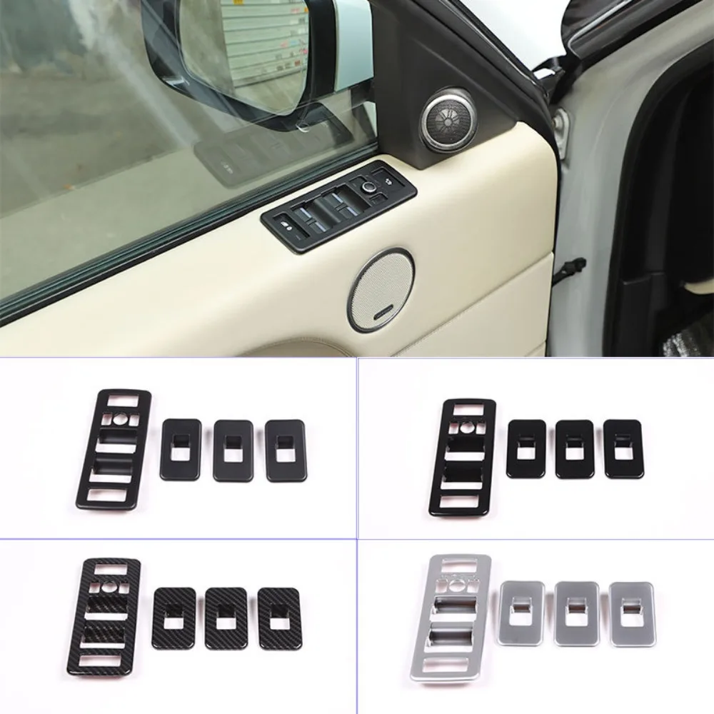 

Car Interior Glass Lift Switch Cover For Land Rover Range Rover Vogue L460 2013-2017 Frame Trim ABS Accessories