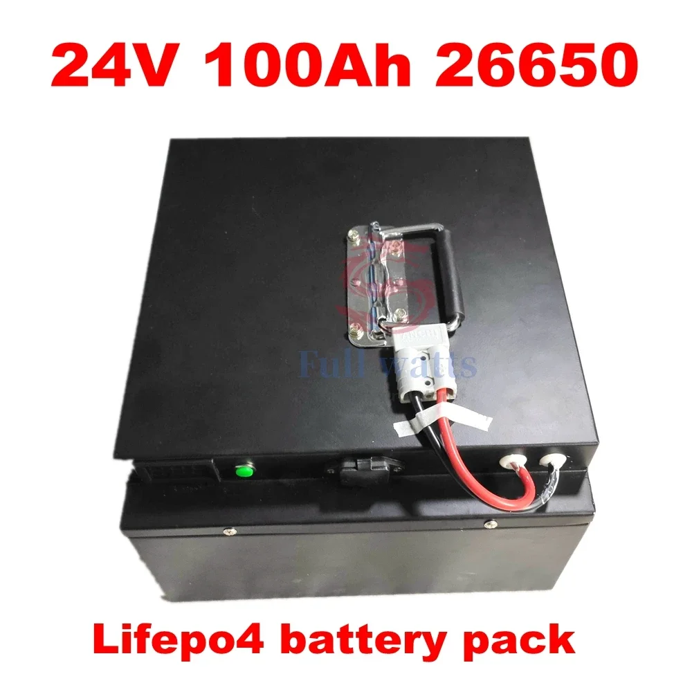 Rechargeable 24v 100Ah 26650 LiFepo4 battery pack for solar energy storage Telecom home storage UPS RV Caravan Marine yachts