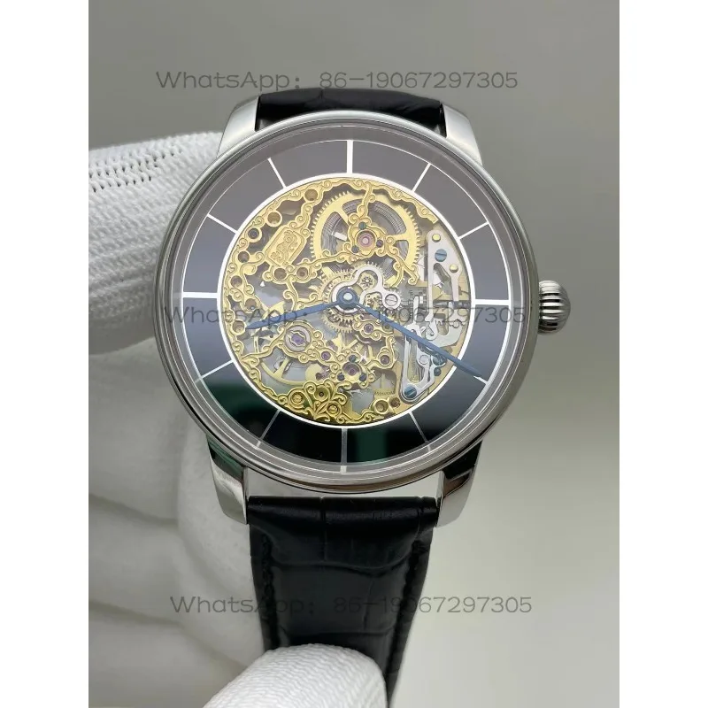 Enamel Black Dial, Fully Hollow, Manual Mechanical Watch