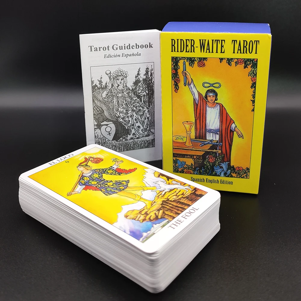 Spanish Rider Tarot Cards Deck with Guidebook - 78 Card Rider Oracle Deck in Spanish.