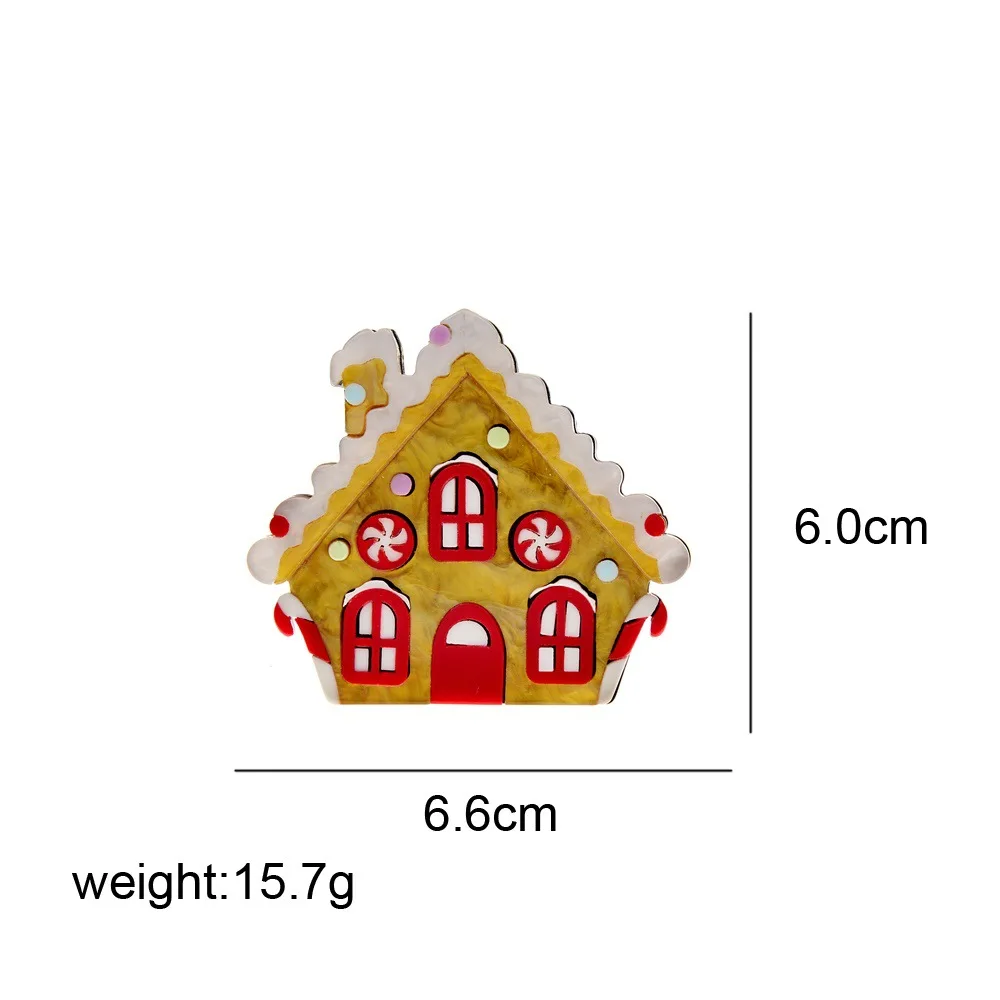 acrylic candy house brooch handmade fashion pins badge jewelry