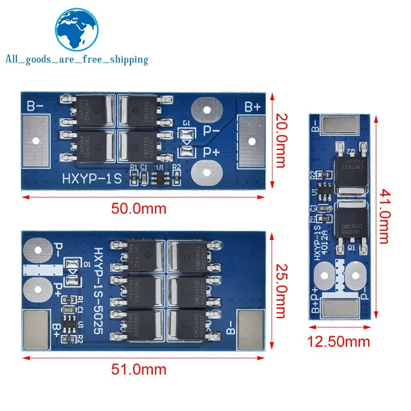 1/3 قطعة BMS 1S 12A 16A 24A 3.2V LiFePO4 / 3.7V بطارية ليثيوم لوح حماية 18650 4.2V شحن الجهد/دائرة قصيرة #2