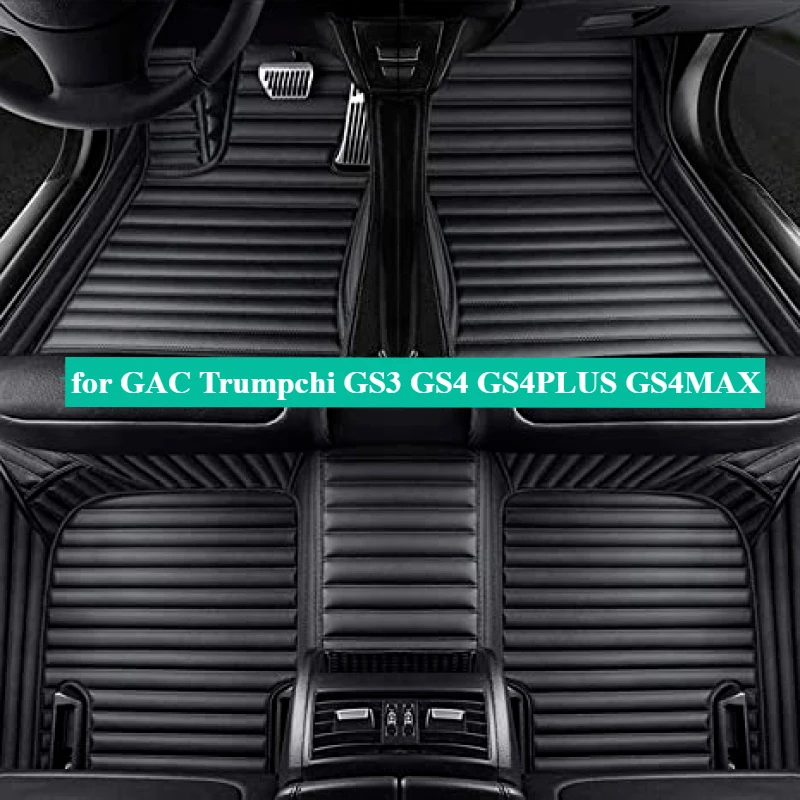 Custom Car Floor Mats for GAC Trumpchi GS3 GS4 GS4PLUS GS4MAX 2017-2024 Interior Accessories Auto leather Carpet Rugs Trunk