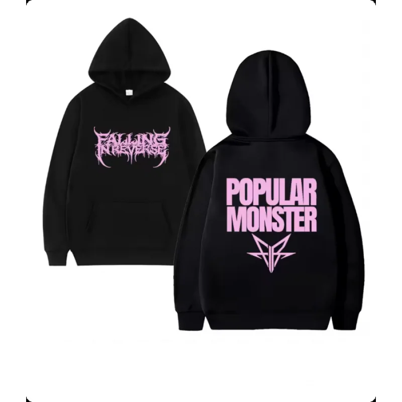 Falling In Reverse Rock Band New Album Popular Monstour Printed Hoodie Unisex Y2K Streetwear Fashion Sweatshirt With Capucha