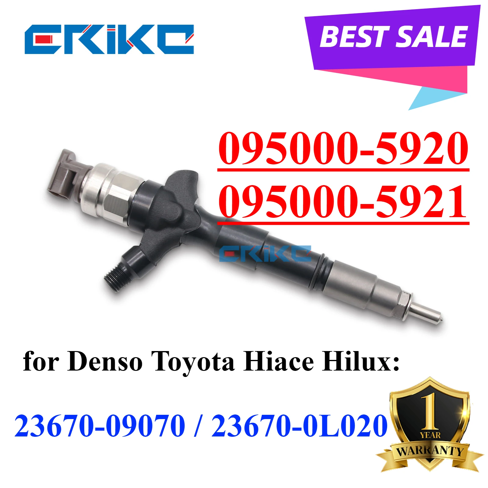 

095000-5921 095000-5920 Common Rail injector 23670-09070 23670-0L020 Sprayer For Toyota Hiace Hilux 1KD / 2KDFTV 3.0L D-4D