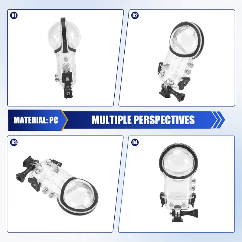ABDE-водонепроницаемый чехол для Insta 360 X3, защитный чехол для подводного погружения, аксессуары для экшн-камеры