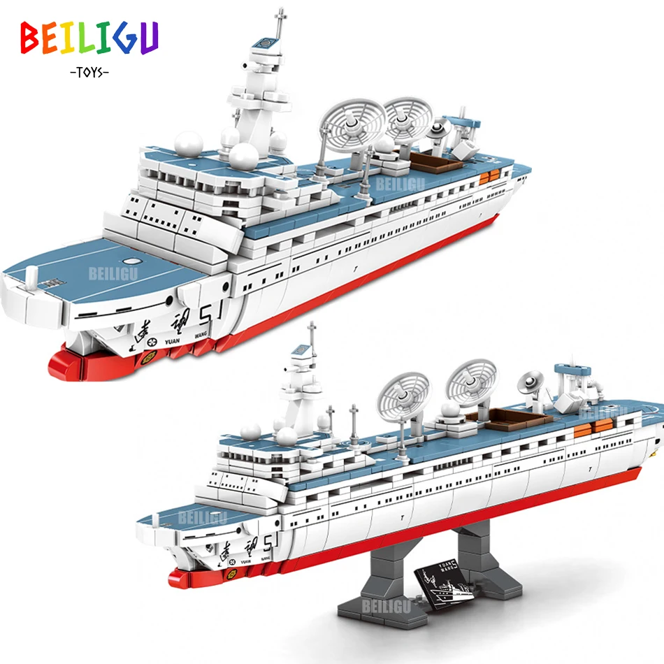 

724PCS Aerospace Survey Ship Model Building Blocks City Boat Figures Construction Space Bricks Educational Toy For Children Gift