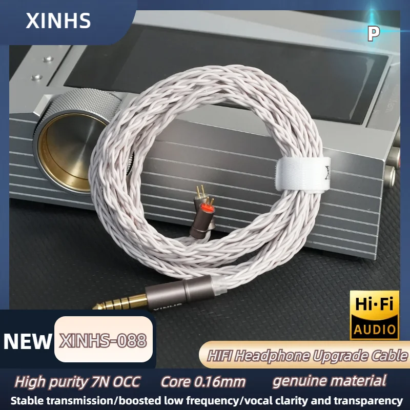 

XINHS 088 high-purity electromagnetic 7N OCCHiFi headphone upgrade cable balanced OFC 4.4mm plug, suitable for NX8 NX7MK4 F1