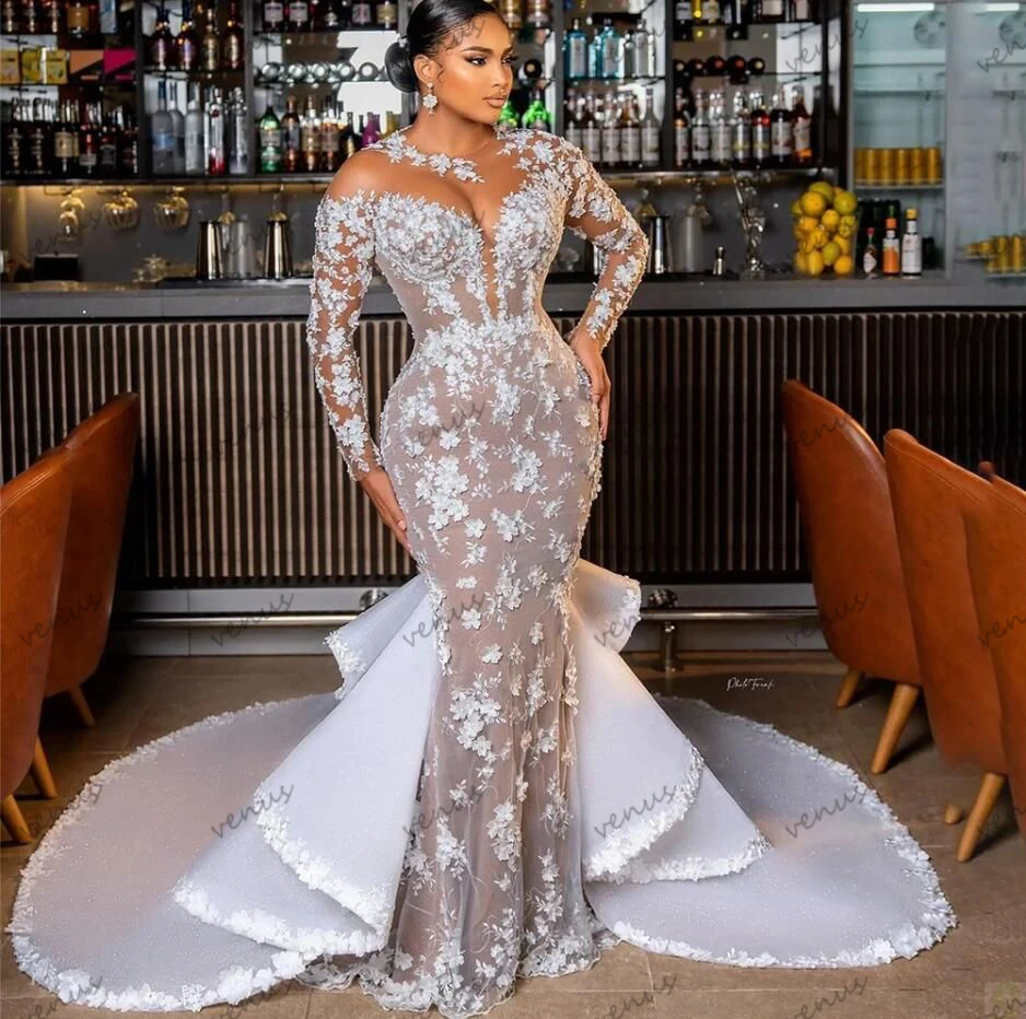 

Glamorous Wedding Dresses Exquisite Bridal Gowns Lace Appliques Full Sleeves свадебное платье Vestidos De Novia Customized 2026