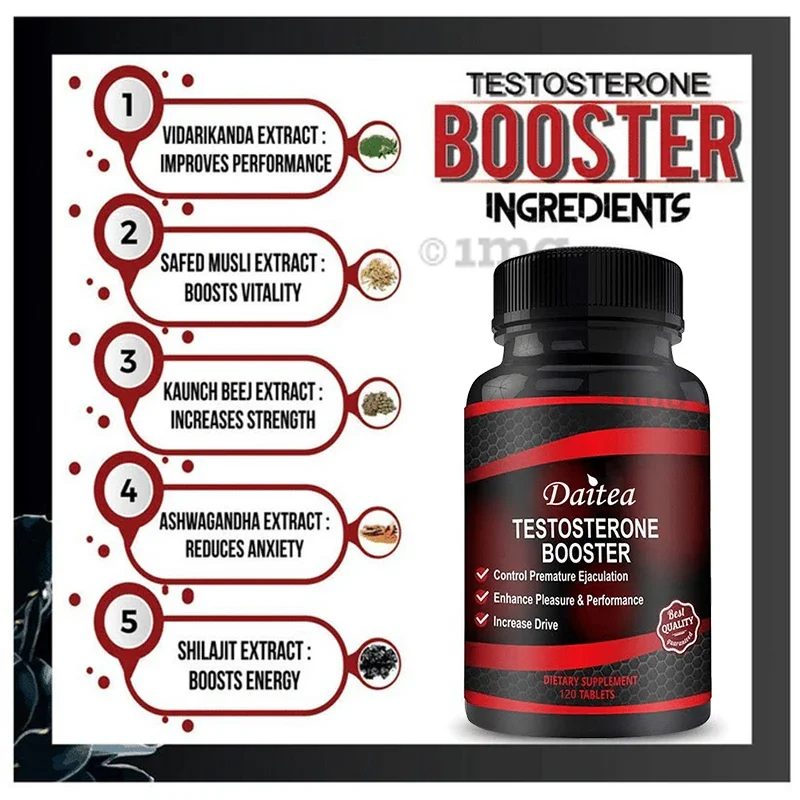 Strongest Testosterone Booster - Increase Strength, Stamina, Energy - Endurance Test Booster, Muscle Growth Improve Performance