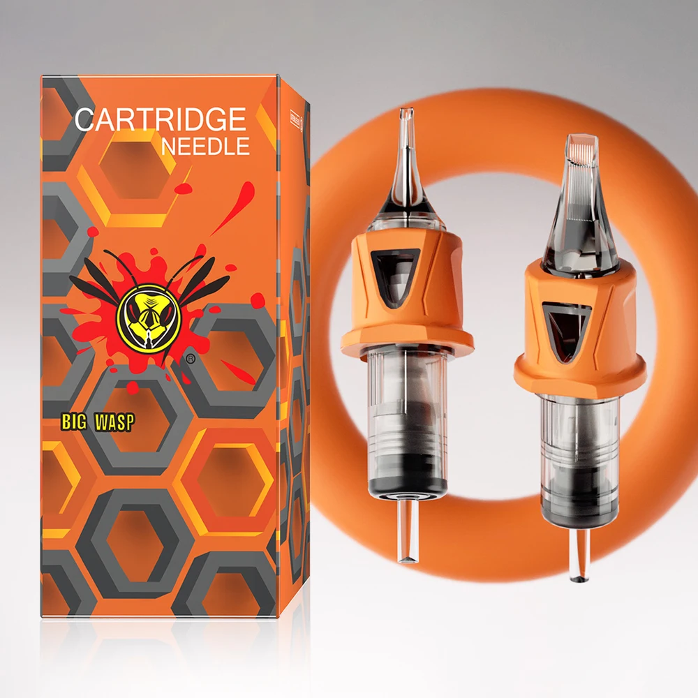 

BIGWASP 10PCS/Box Tattoo Cartridge Needles Disposable Sterile Silicone Round Tattoo Needles Permanent Makeup Tattoo Supplies
