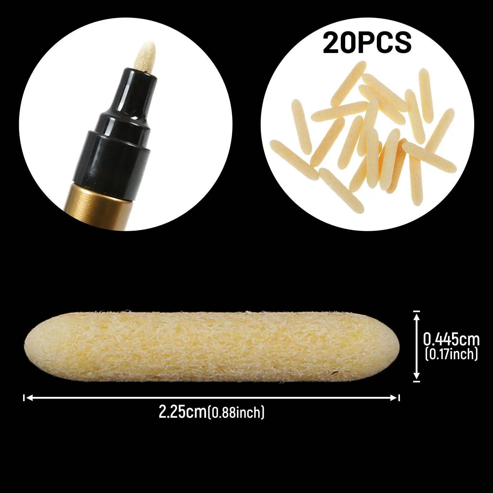 DIY Art Craft Supplies Paint Marker Fiber Nib Kit Refillable Replacement Tips for Artists and Students