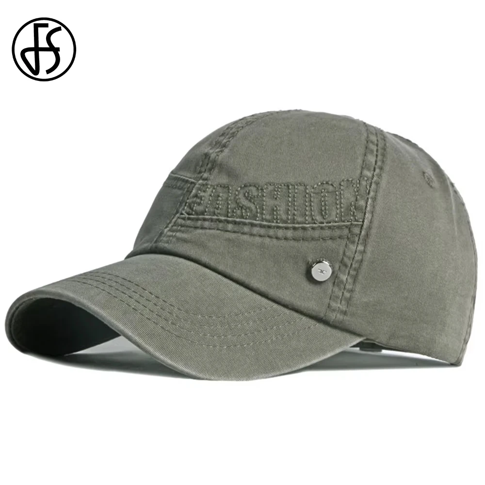 

FS Winter Brown Green Mature Baseball Cap For Men Cotton Luxury Brand Women Hats Vintage Street Trucker Cap Bone Masculino 2025