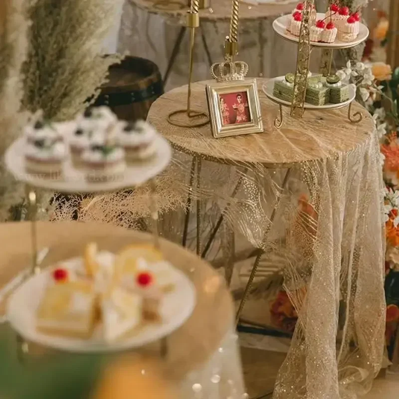 

5-color hot stamping fabric gold glitter mesh wave pattern DIY wedding background decoration yarn slightly stiff fabric