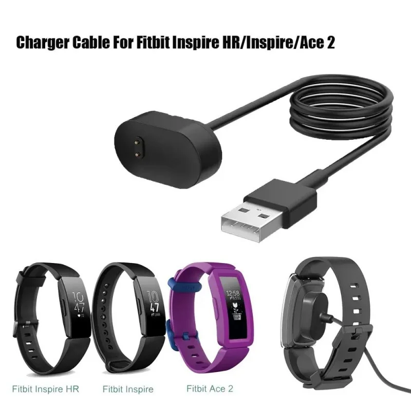 Charging Dock For Fitbit Inspire/Inspire HR Smart Watch Charger Cable USB Charging Data Cradle For Fitbit Ace 2 Charger Stand