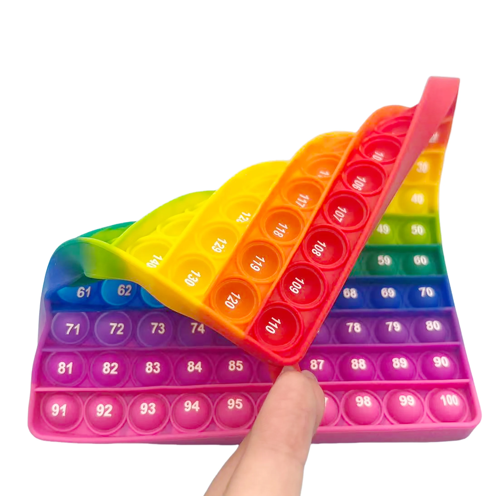 Numbers 1-100 & 1-200 Math Fidget Toy Quick Push Bubbles for Practice, Classroom Gifts for Age 3+