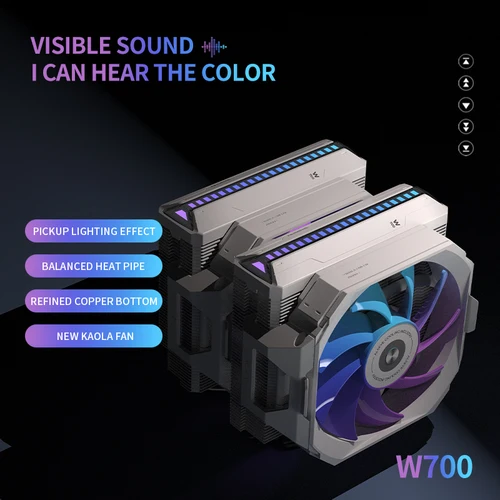 Alseye-enfriador de CPU W700 RGB, 7 tubos de calor, torres gemelas, soporte de alto rendimiento, LGA1700, 115X, 2024, 1200/enchufe AMD, nuevo, 2011