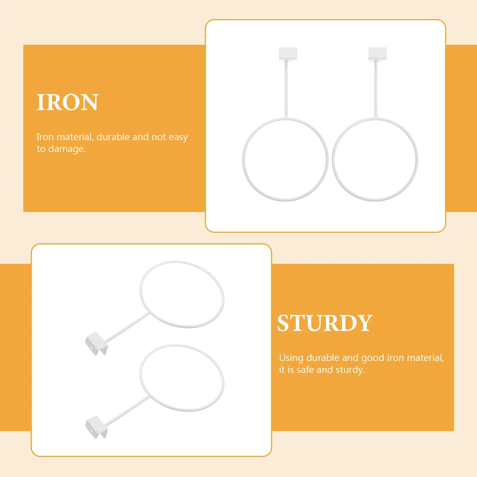 2Pcs Sturdy Iron Basketball Holder Rack Multi Purpose Ball Display Stand for Supermarket Mall Hats and Sports Balls
