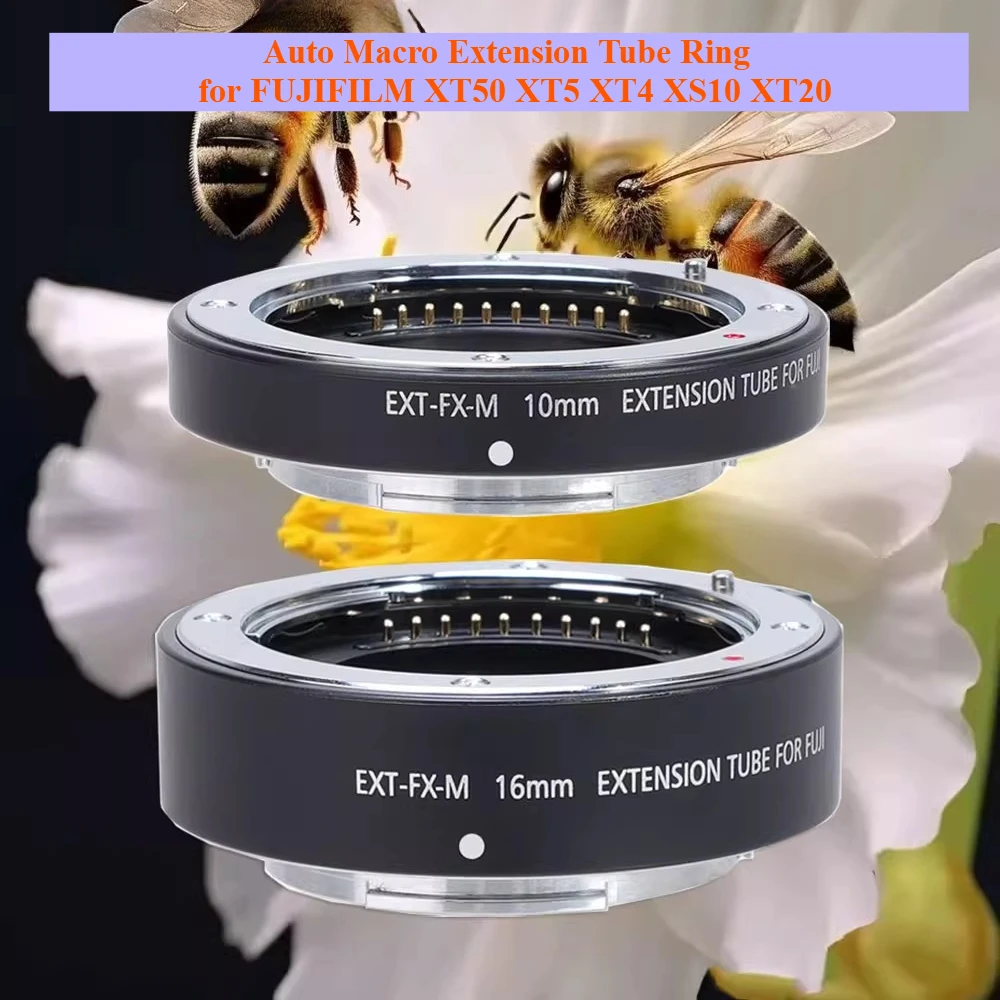 オートマクロ延長チューブリング-富士フイルム-xt50-xt5-xt4-xs10-xt20-メタルマクロレンズアダプター用